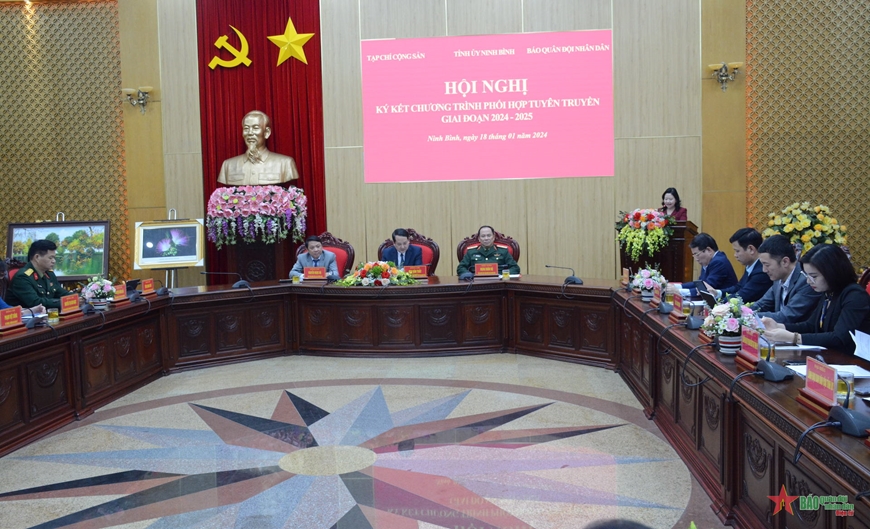 View - 	Báo Quân đội nhân dân ký kết phối hợp tuyên truyền với tỉnh Ninh Bình